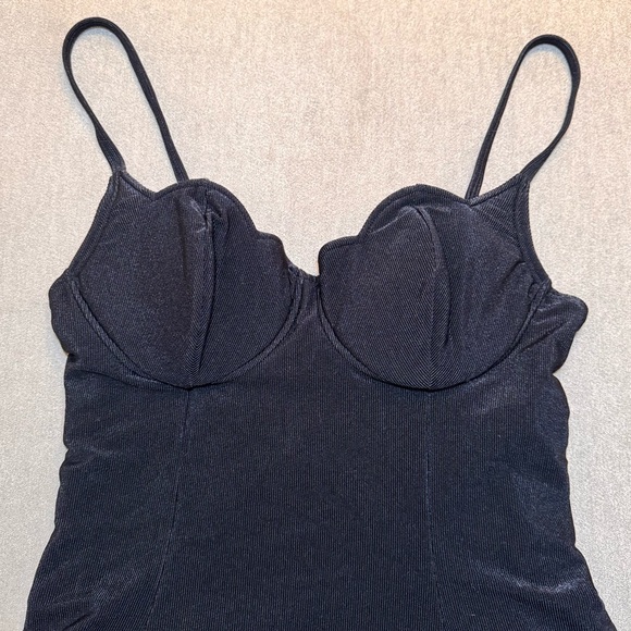 Vintage Newport News Black One Piece Swim Dress - Picture 3 of 6